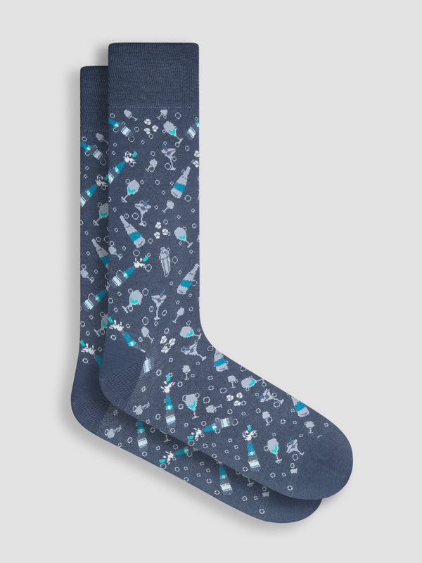 Bugatchi Socks Made in Italy | Cobalt - Caswell's Fine Menswear