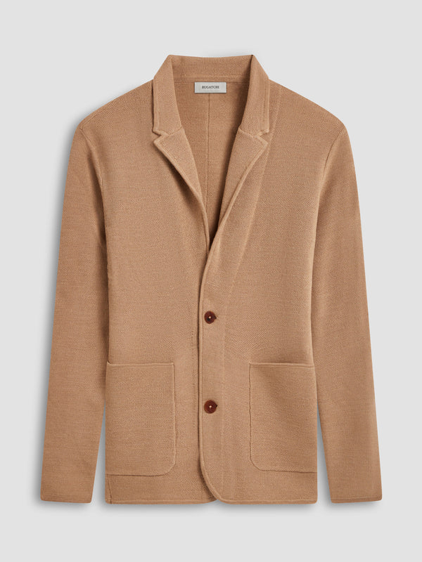 Bugtachi Sweater Blazer 2 Button | Caramel - Caswell's Fine Menswear