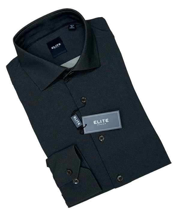 Elite Shirt Long Sleeve | Brown - Caswell's Fine Menswear