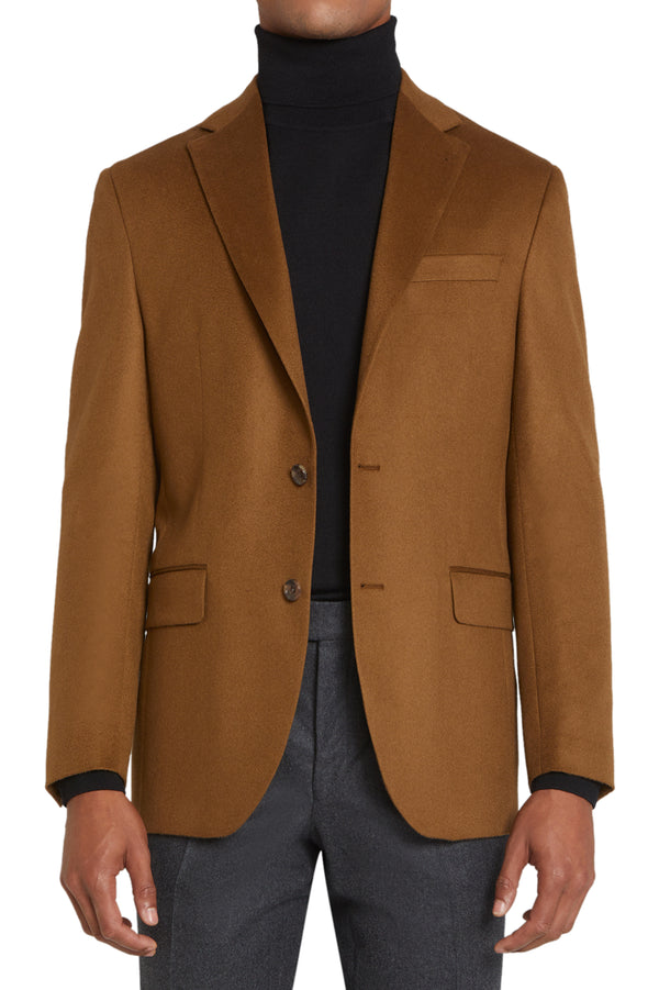 Cashmere Blazer, Camel - Caswell's Fine Menswear