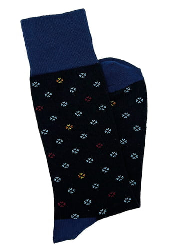 Knotz Fancy Socks | Navy - Caswell's Fine Menswear