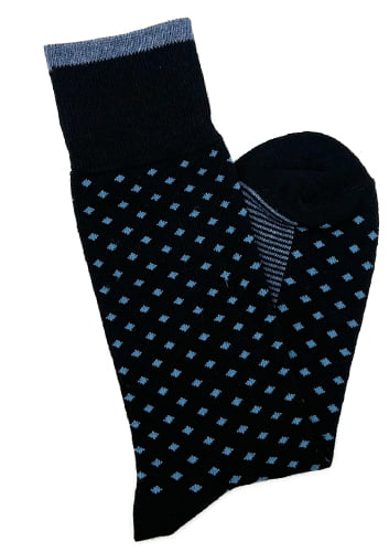 Knotz Fancy Socks | Navy - Caswell's Fine Menswear