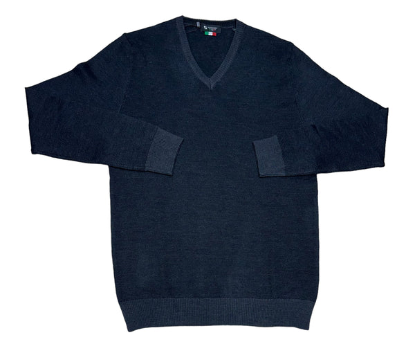 Modango Sweater V-Neck | Charcoal - Caswell's Fine Menswear