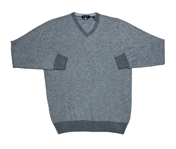 Modango Sweater V-Neck | Light Grey - Caswell's Fine Menswear