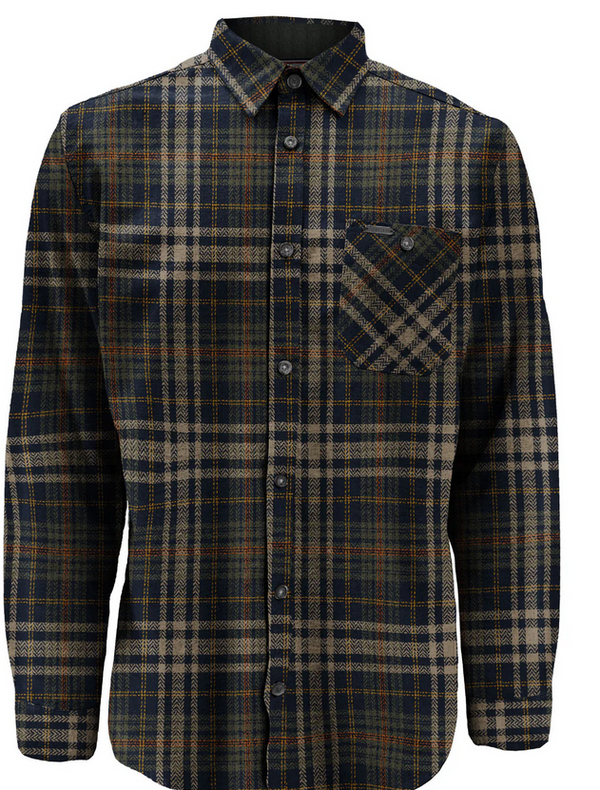 Point Zero JIN Checkered semi-fit overshirt | Navy - Caswell's Fine Menswear