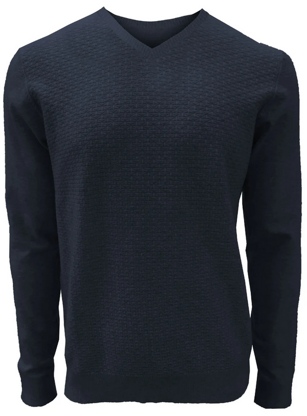 Point Zero Lemin V-Neck Sweater | Navy - Caswell's Fine Menswear