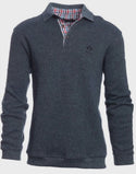 Ethnic Blue SIGNATURE  Polo Sweater Soft Touch | Blue/Grey