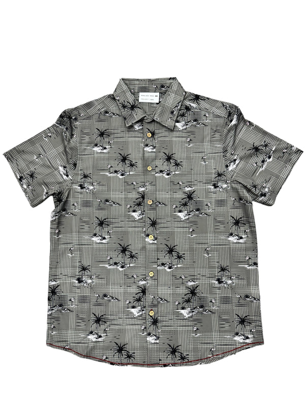 Projek Raw Shirt Short Sleeve | Grey - Caswell's Fine Menswear