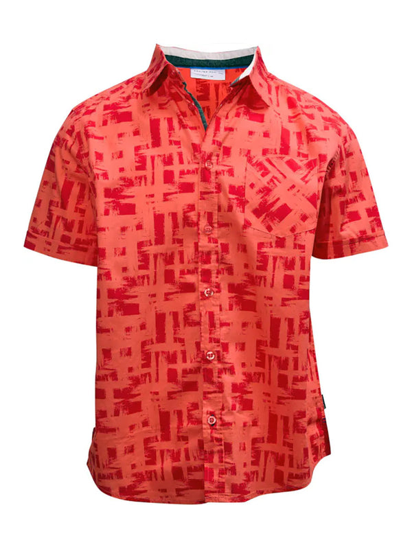 Projek Raw Shirt Short Sleeve | Coral - Caswell's Fine Menswear