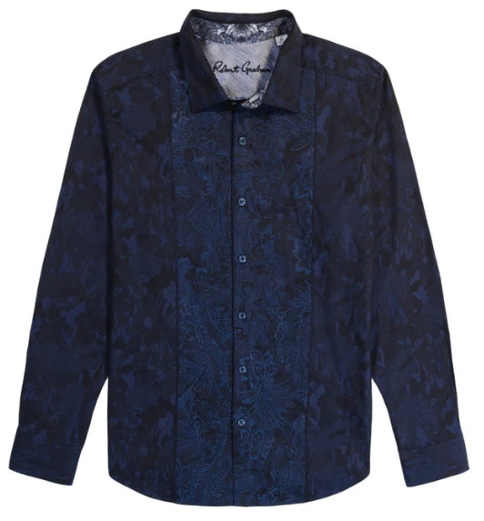 Robert Graham Clarion 2 Shirt Long Sleeve | Navy - Caswell's Fine Menswear