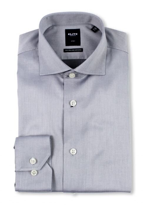 ELITE DRESS SHIRT SLIM FIT SILVER - Caswell's Fine Menswear