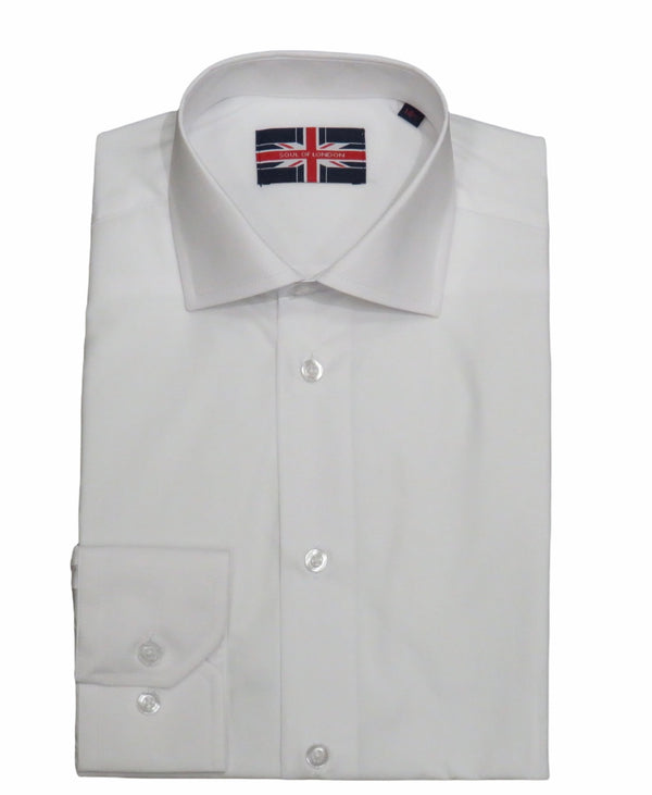 SOUL OF LONDON DRESS SHIRT WHITE - Caswell's Fine Menswear