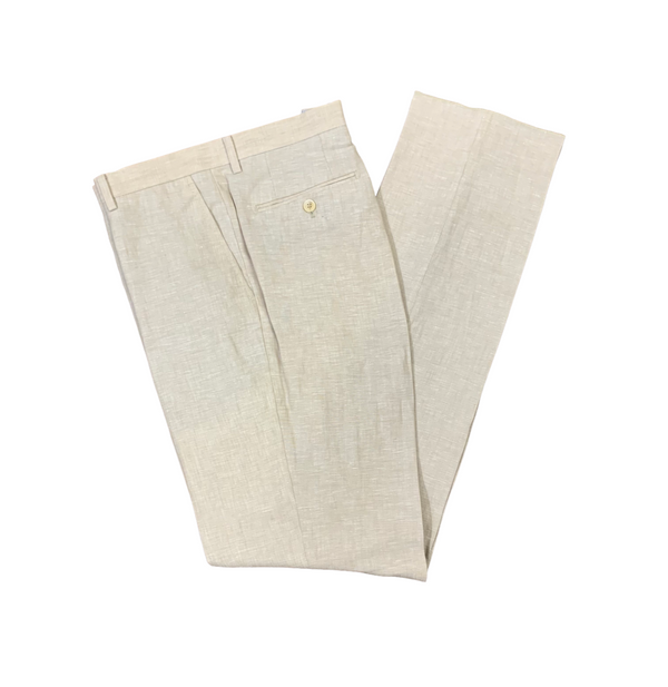 Linen Pant, Natural - Caswell's Fine Menswear