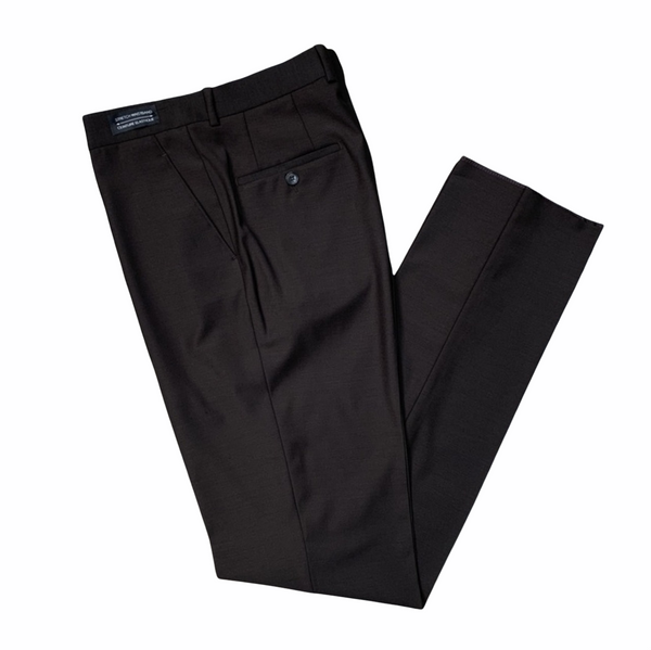 GALA DRESS PANT PLAIN FRONT CHOCOLATE - Caswell's Fine Menswear
