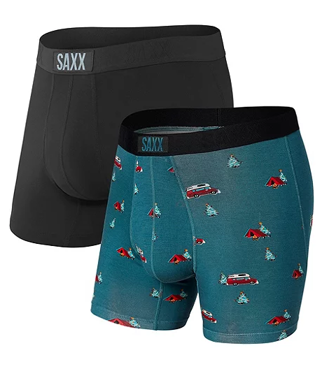 SAXX BOXER BRIEF 2 PACK Woodsy Holiday/Buffalo - Caswell's Fine Menswear