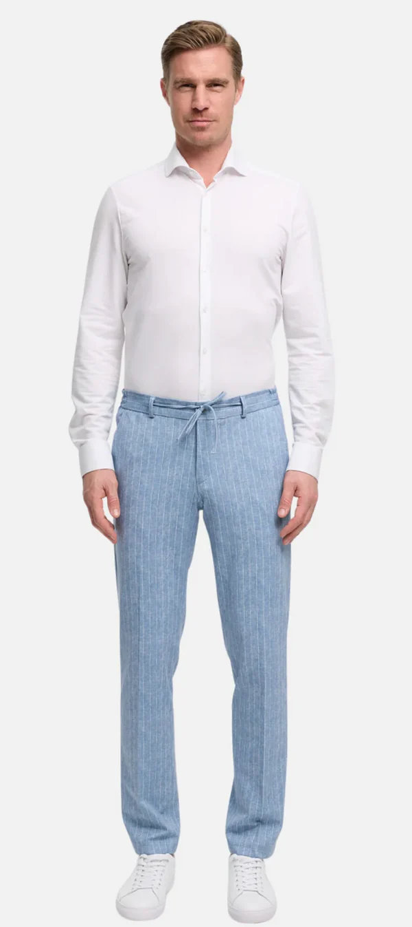 Men Wearing Blue Color Zuitable Stretch Pant DiSparta 
