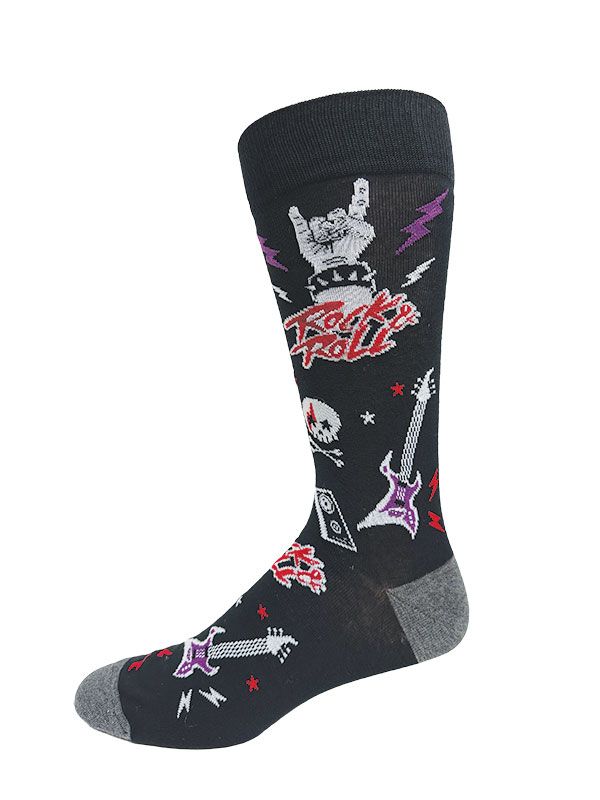 Crazy Toes Socks Rock N Roll | Black