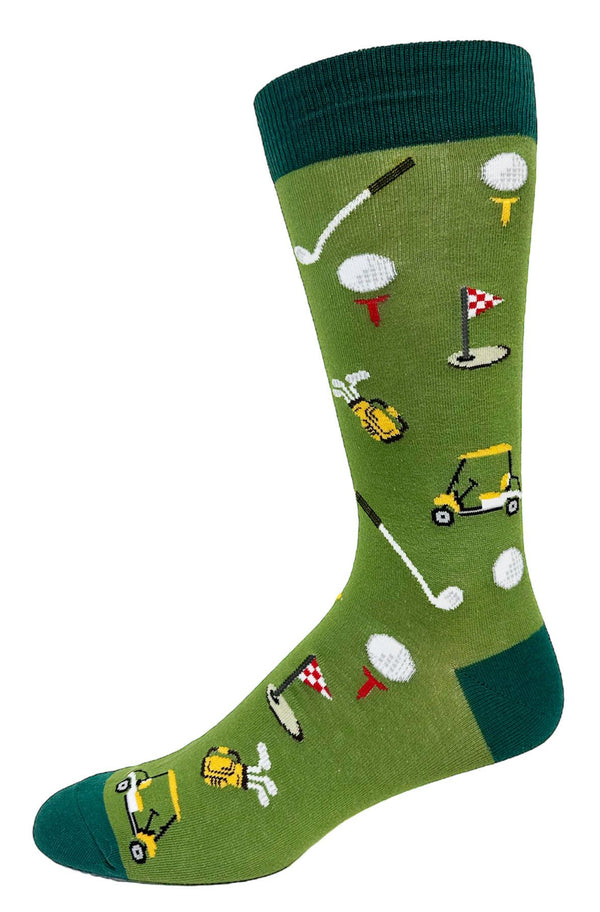 Crazy Toes Golf Socks | Green