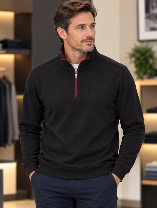 Modango Sweater 1/4 Zip | Black