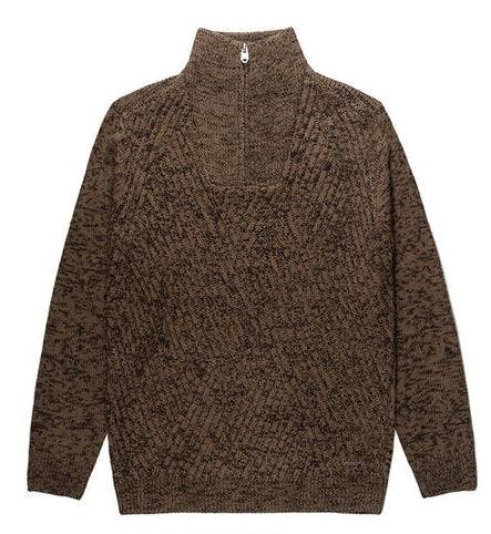 Projek Raw 1/4 Zip Sweater | Caramel - Caswell's Fine Menswear