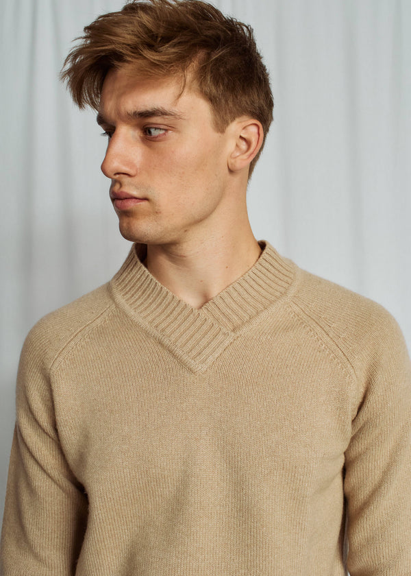 Bruun & Stengade Sweater V | Sand - Caswell's Fine Menswear