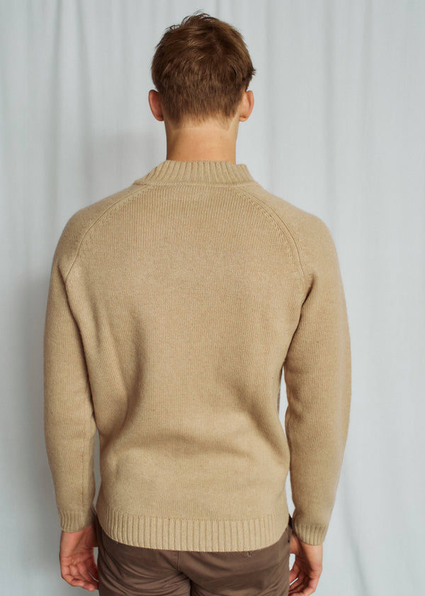 Bruun & Stengade Sweater V | Sand - Caswell's Fine Menswear