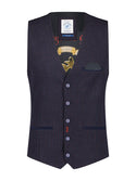A Fish Named Fred Vest, Navy - Caswell's Fine Menswear