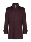 A Fish Named Fred Funnel Coat, Burgandy - Caswell's Fine Menswear