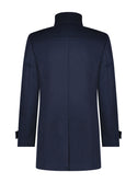 A Fish Named Fred Fennel Neck Coat, Navy - Caswell's Fine Menswear