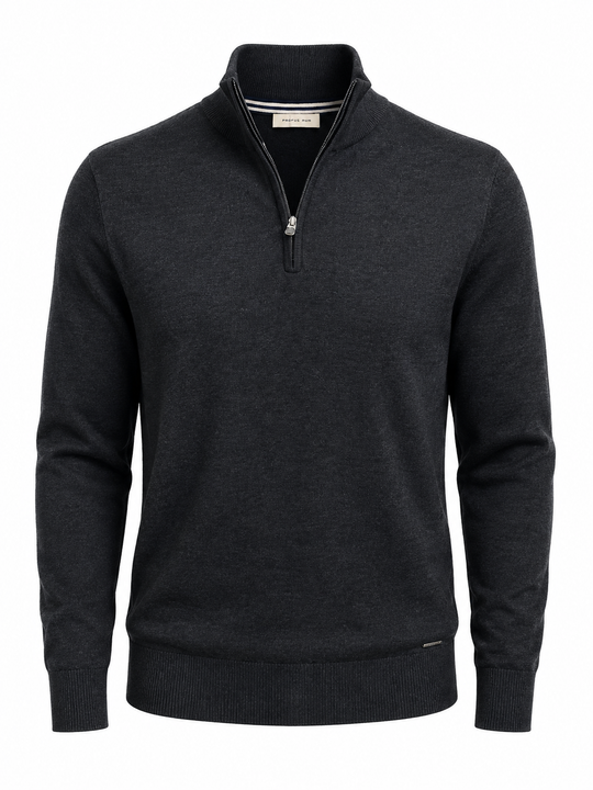 Projek Raw 1/4 Zip Sweater Soft Touch | Charcoal
