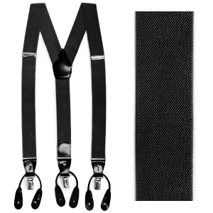 Stefano Perry 2 in 1 Combo Suspender | Black