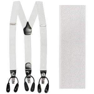 Stefano Perry 2 in 1 Combo Suspender | White
