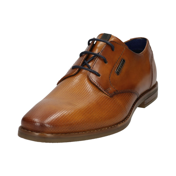 Bugatti Tone on Tone Dress Shoe in Cognac/Yellow - Caswell's Fine Menswear