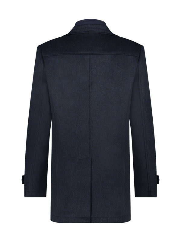 A Fish Named Fred Funnel Coat | Navy