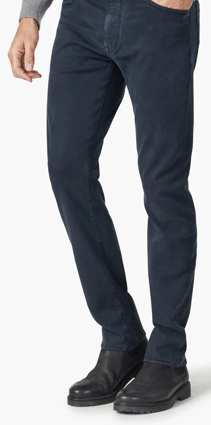 34 Heritage Cool Tapered Leg Pants in Navy Brushed Twill - Caswell's Fine Menswear