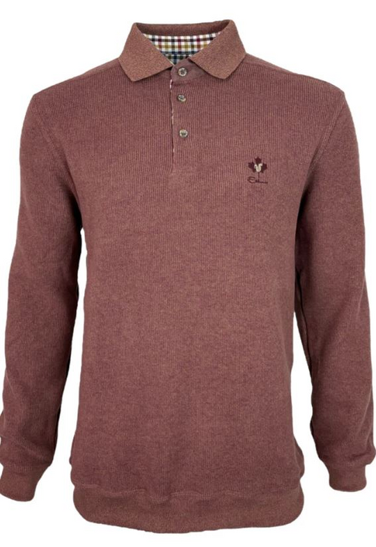 Ethnic Blue SIGNATURE Polo Sweater Soft Touch | Dusty Plum