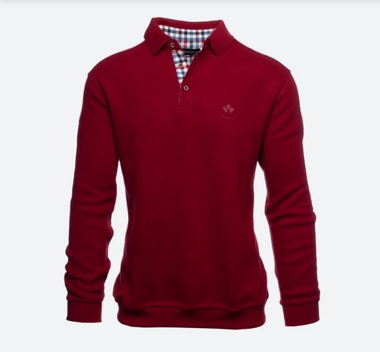 Ethnic Blue SIGNATURE Polo Sweater Soft Touch | Red