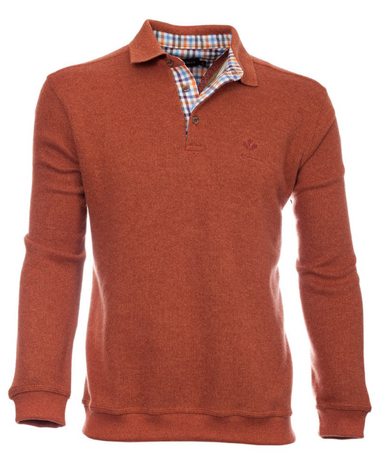 Ethnic Blue SIGNATURE Polo Sweater Soft Touch | Cinnamon