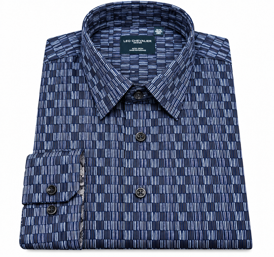 Leo Chevalier Non Iron Shirt | Navy