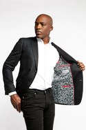 7 Downie Blazer Stockton, Black - Caswell's Fine Menswear