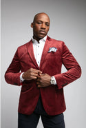 7 Downie Street Blazer Exton, Burgandy - Caswell's Fine Menswear