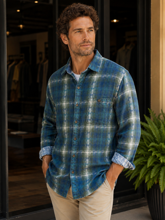 Tommy Bahama Plaid Shirt Alto | Soapstone