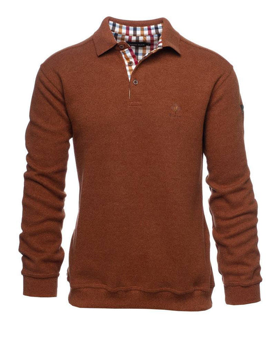 Ethnic Blue SIGNATURE Polo Sweater Soft Touch | Tobacco