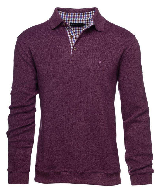Ethnic Blue SIGNATURE Polo Sweater Soft Touch | Eggplant