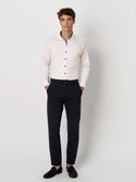 Desoto Chemise Kent avec bordures contrastées | Blanc
