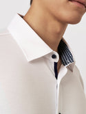 Desoto Chemise Kent avec bordures contrastées | Blanc