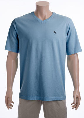 Tommy Bahama Bali Skyline V-Neck T-Shirt, Buccaneer Blue - Caswell's Fine Menswear