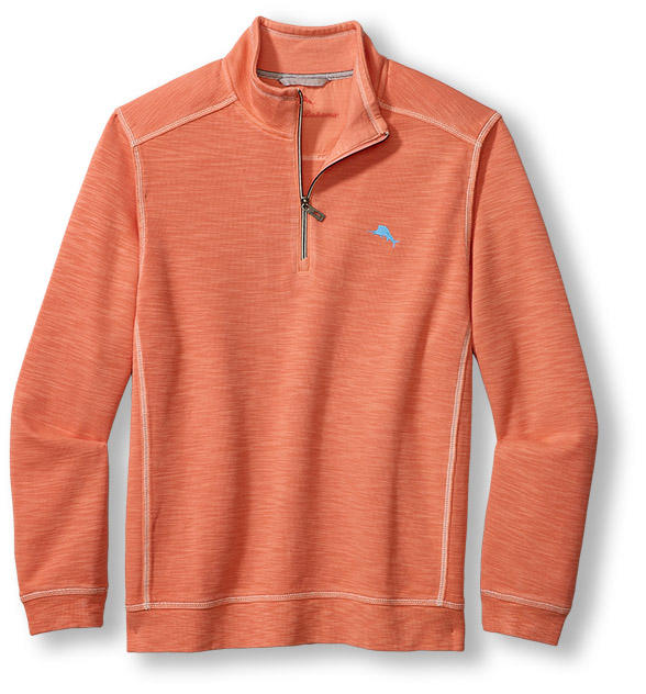 Tommy Bahama Tobago Bay Half-Zip, Ember Red - Caswell's Fine Menswear