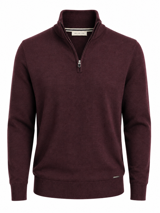 Projek Raw 1/4 Zip Sweater Soft Touch | Plum