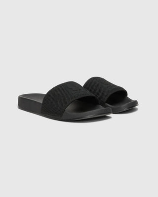 Psycho Bunny Mens Knit Slides | Black